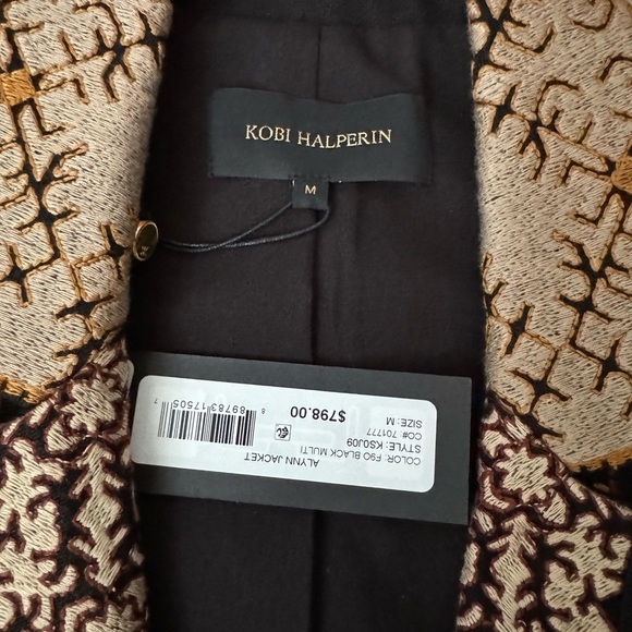 Kobi Halperin- NWT Black Embroidered Alynn Blazer Jacket - Picture 5 of 5